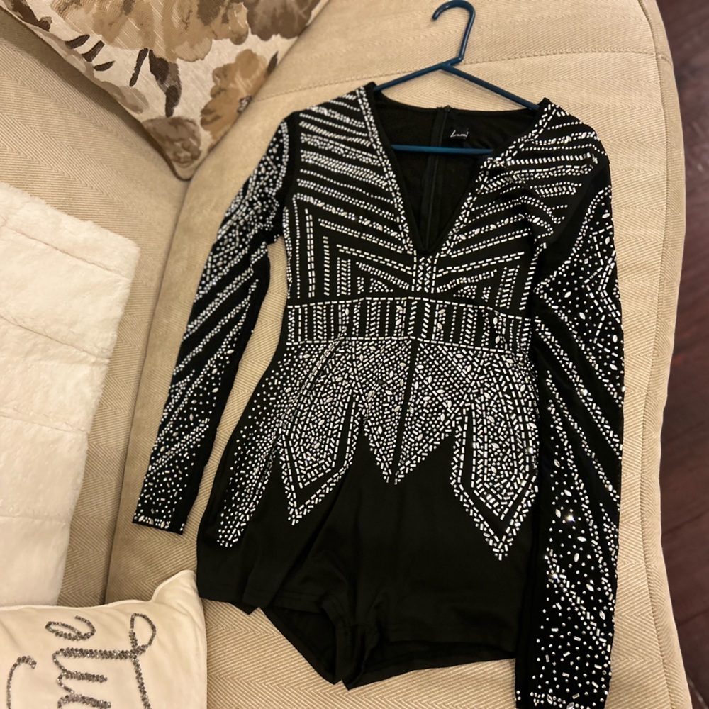 Black and Silver romper